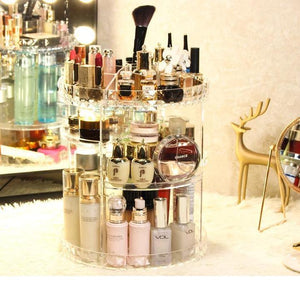 High Quality 360° Rotating Crystal Cosmetic Storage Box