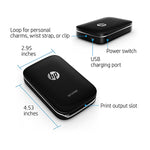 HP SPROCKET PORTABLE PHOTO PRINTER, PRINT SOCIAL MEDIA PHOTOS ON 2X3 STICKY-BACKED PAPER - BLACK