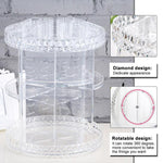 High Quality 360° Rotating Crystal Cosmetic Storage Box
