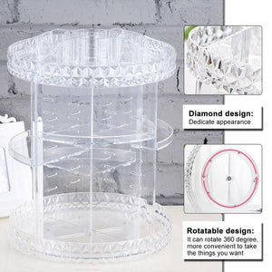 High Quality 360° Rotating Crystal Cosmetic Storage Box